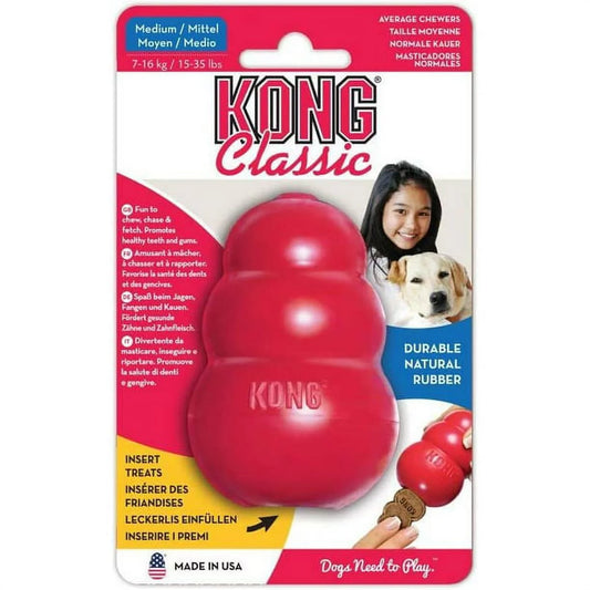 Classic Dog Chew Toy, Red, Medium 3.5 Inches
