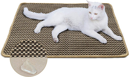 Cat Scratcher Mat, Natural Sisal Cat Scratch Mats, Horizontal Cat Floor Scratching Pad Rug, Protect Carpets and Sofas.