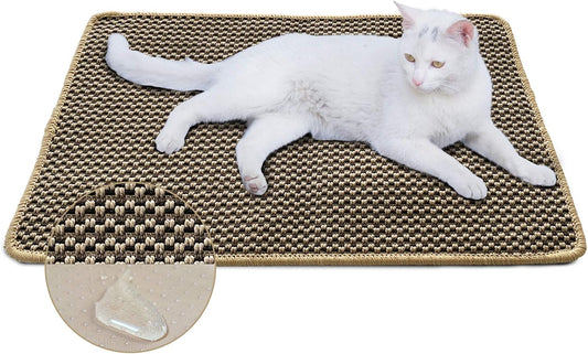 Cat Scratcher Mat, Natural Sisal Cat Scratch Mats, Horizontal Cat Floor Scratching Pad Rug, Protect Carpets and Sofas.